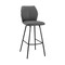 Armen Living Tandy Gray Faux Leather and Black Metal 26" Counter Stool LCTNBABLGR26 - alternate 1